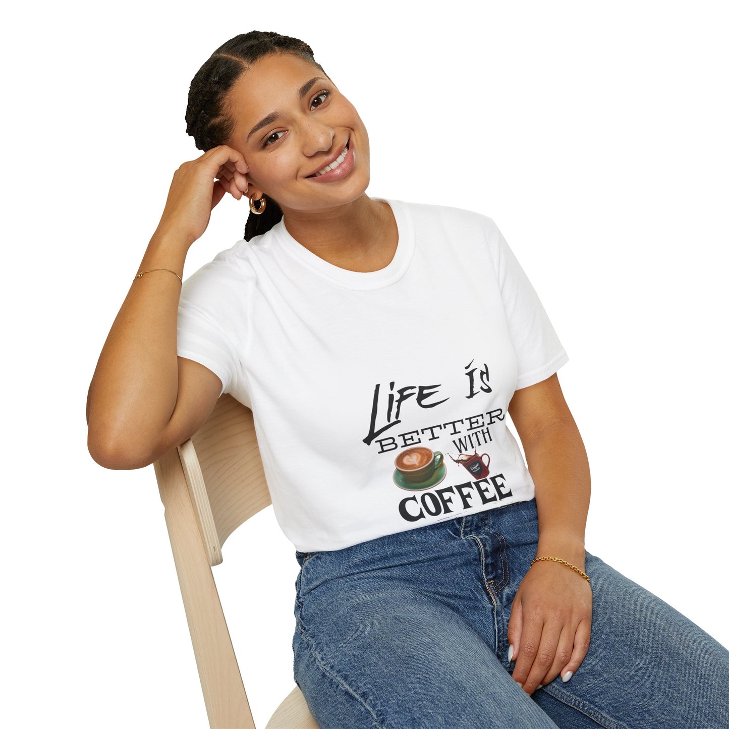 Life Is Better With Coffee - Unisex Softstyle T-Shirt