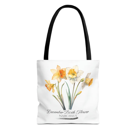 December Birth Flower: Narcissus - Tote Bag (AOP)