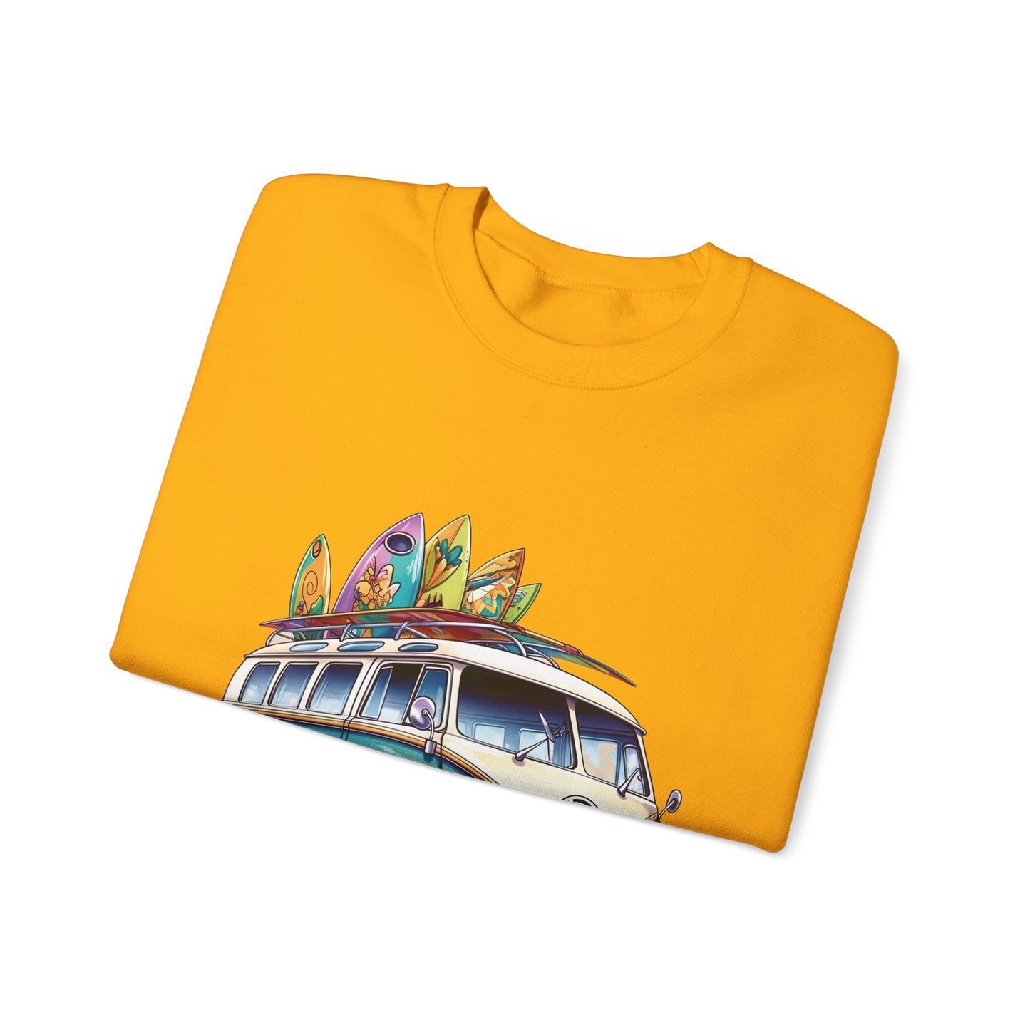 Retro Surf Van - Unisex Heavy Blend™ Crewneck Sweatshirt