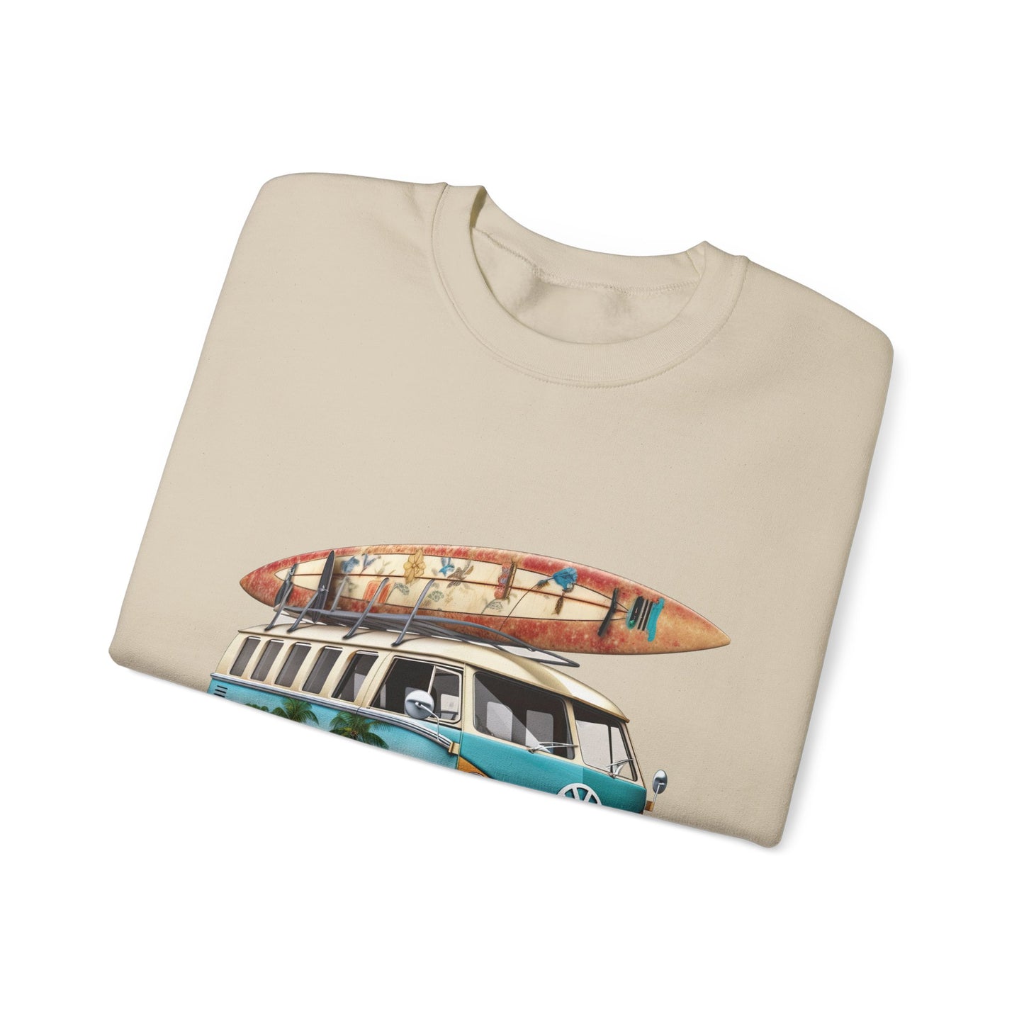 Retro Surf Van - Unisex Heavy Blend™ Crewneck Sweatshirt