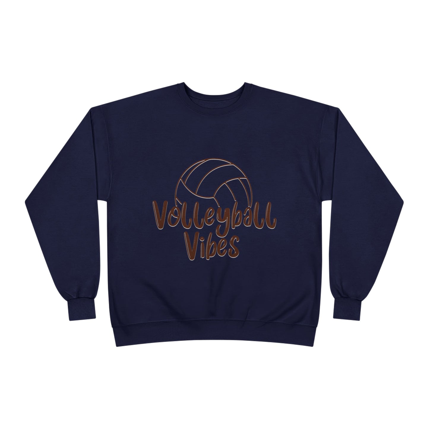 Unisex Volleyball Vibes Crewneck Sweatshirt, Trendy Sports Apparel, Cozy Gift for Athletes, Volleyball Lover's Gear, Eco-Friendly Fashion