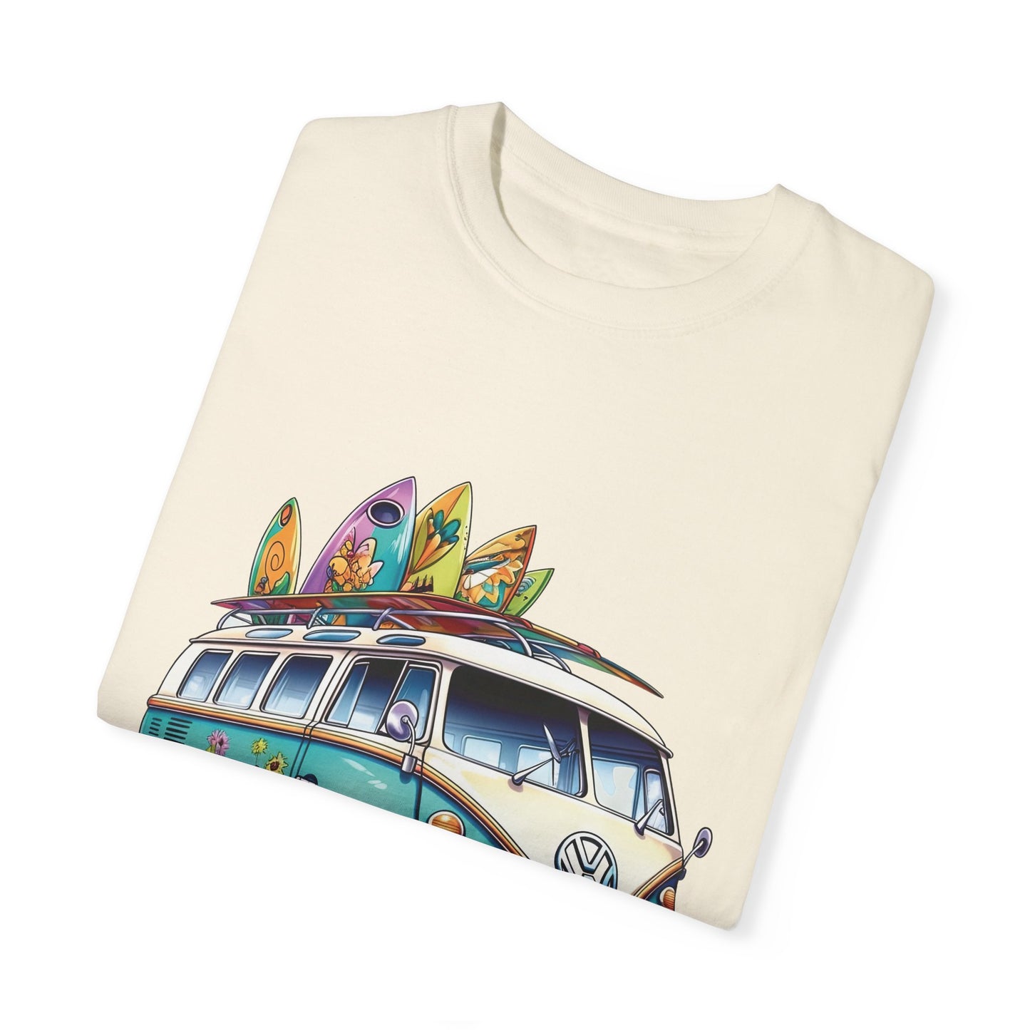 Retro Surf Van: Unisex Garment-Dyed T-shirt