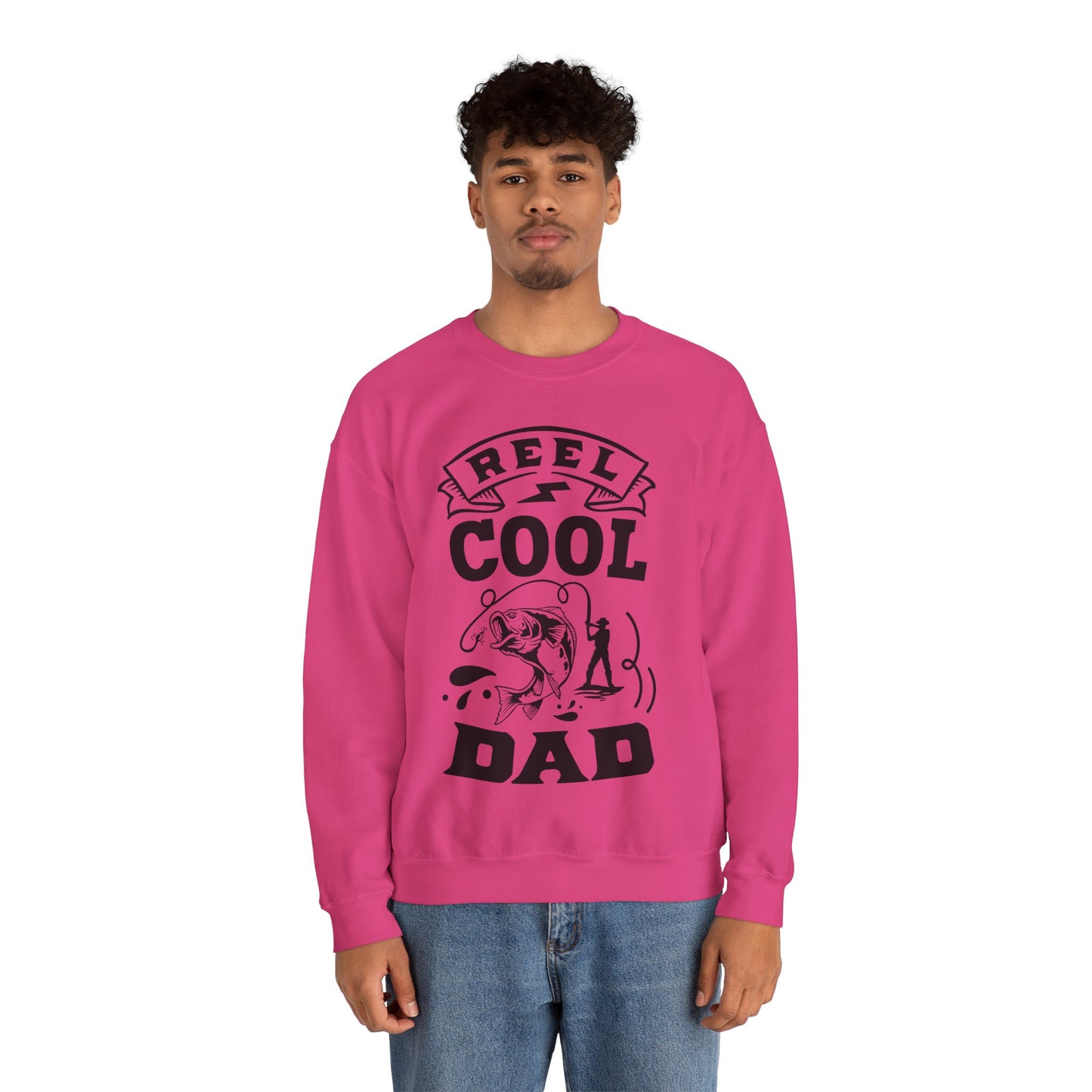 Reel cool dad - Unisex Heavy Blend™ Crewneck Sweatshirt