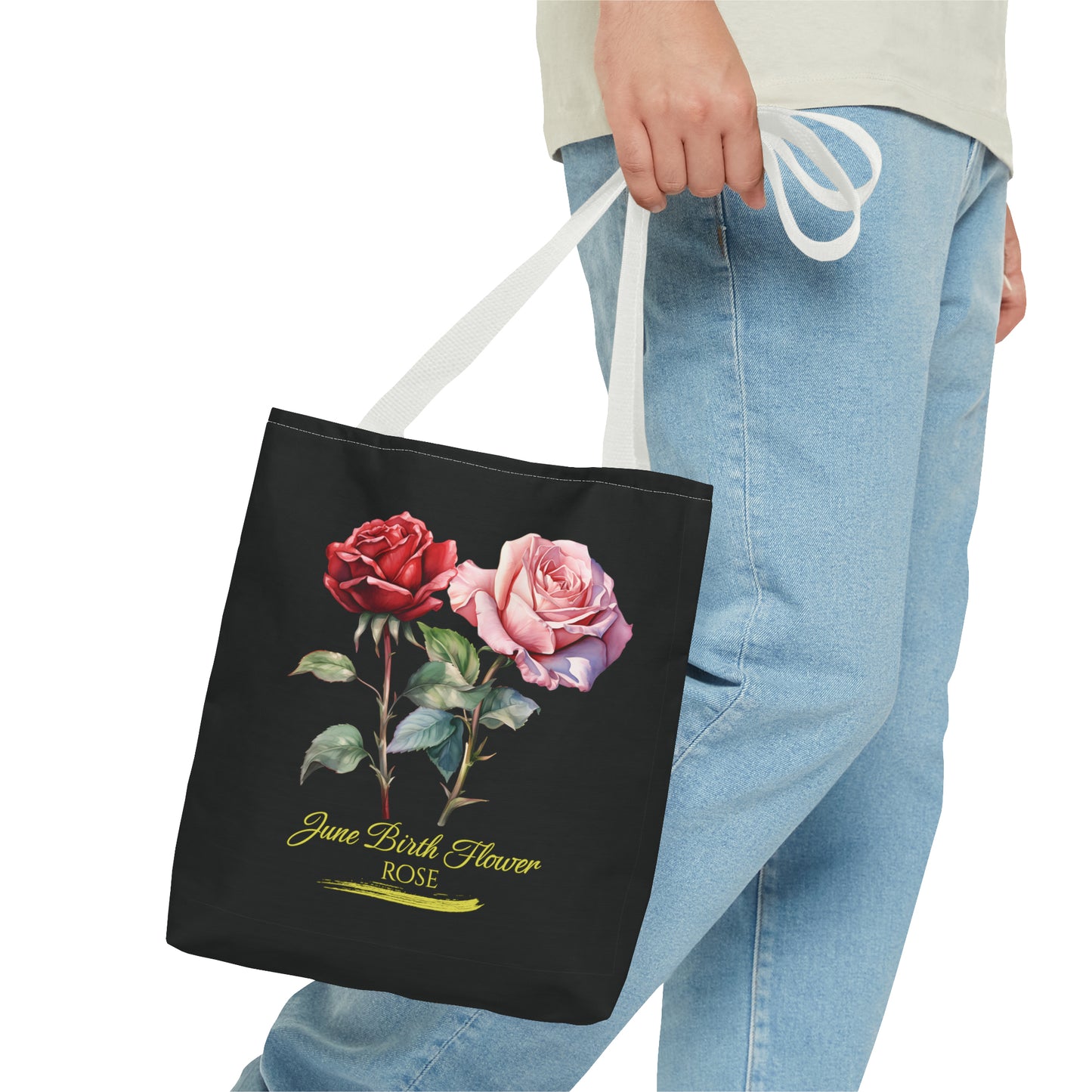 June Birth Flower: Rose - Tote Bag (AOP)