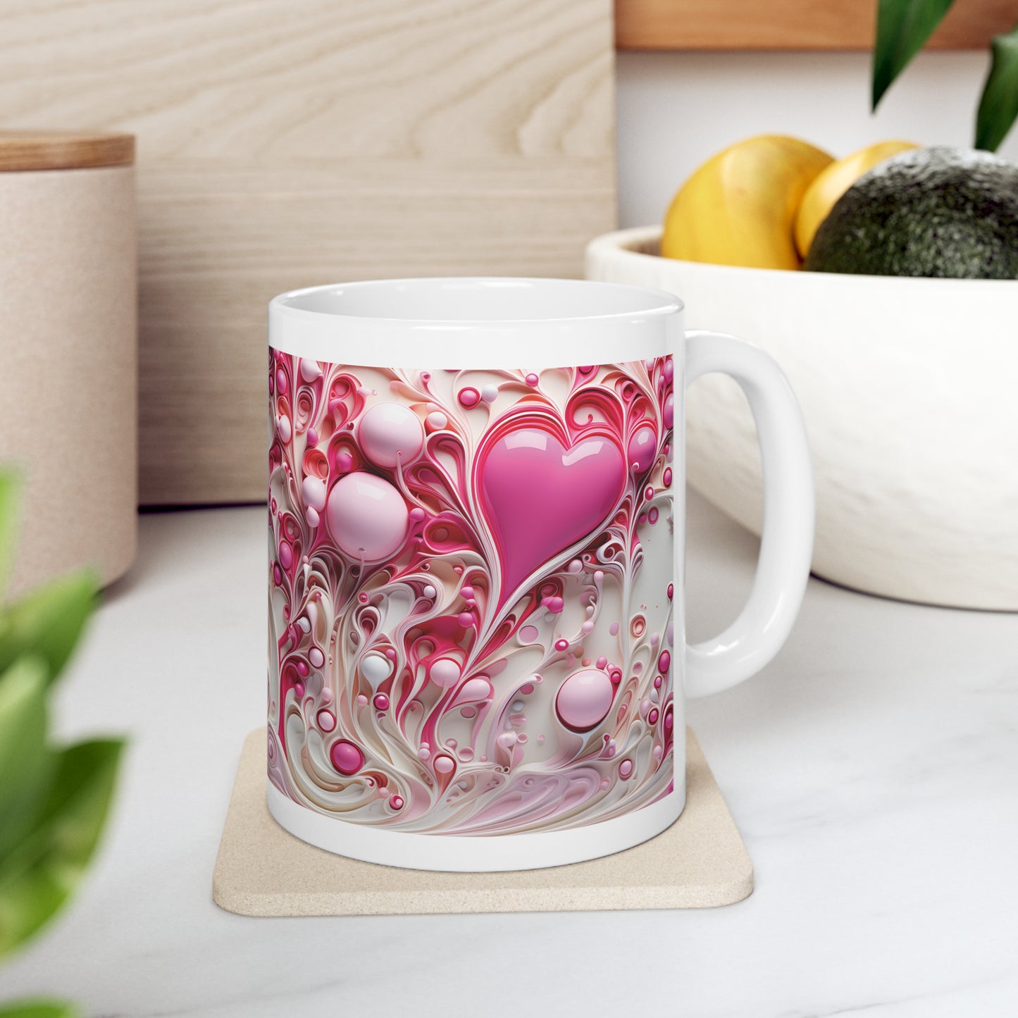 Valentine's Fantasy Heart: Ceramic Mug 11oz