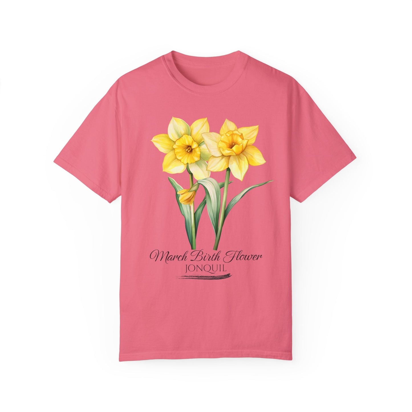 March Birth Flower "Jonquil" - Unisex Garment-Dyed T-shirt