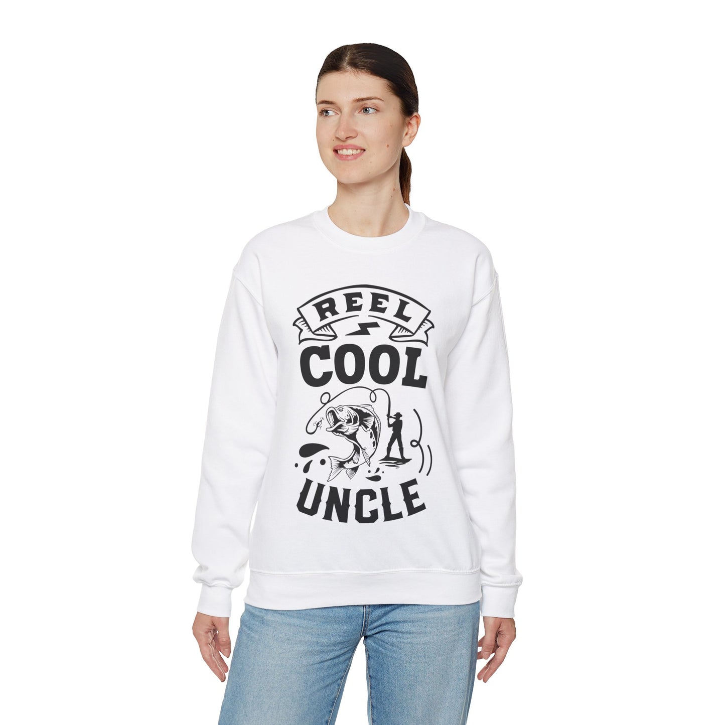 Reel cool uncle - Unisex Heavy Blend™ Crewneck Sweatshirt