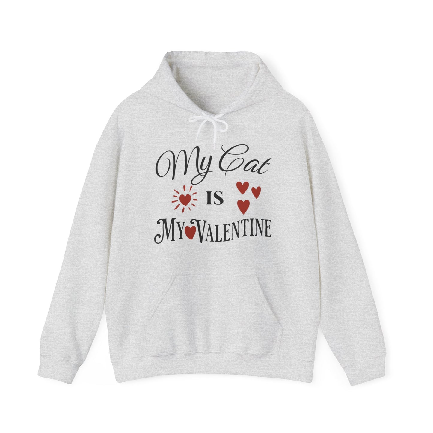 My Cat Is My Valentine - Unisex Heavy Blend™ Hooded Sweatshirt