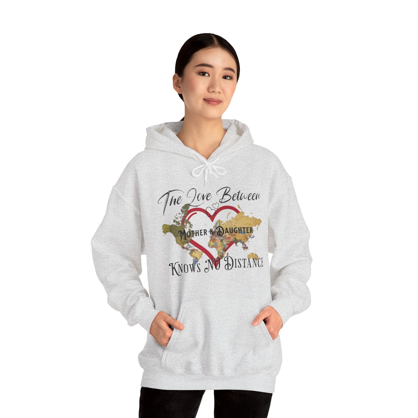 The love between mother and daughter knows no distance - Unisex Heavy Blend™ Hooded Sweatshirt