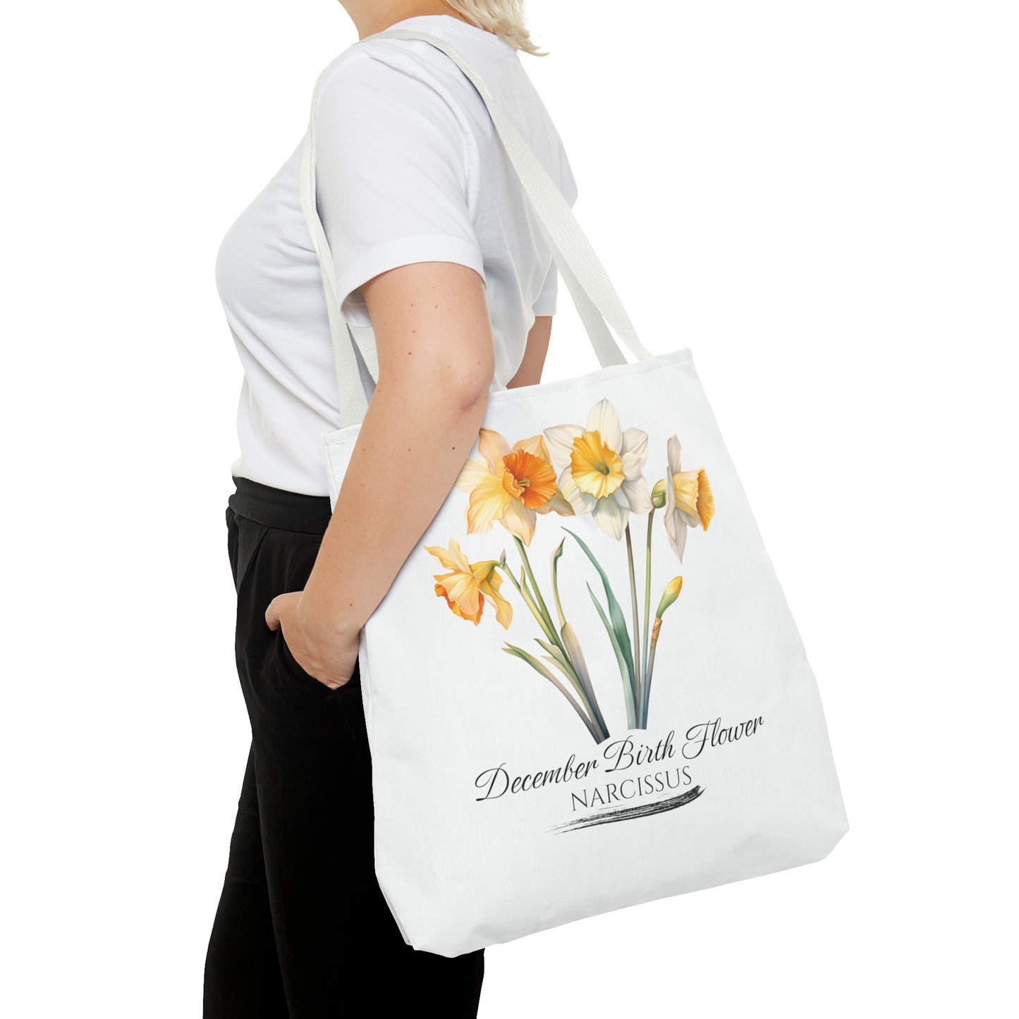 December Birth Flower: Narcissus - Tote Bag (AOP)