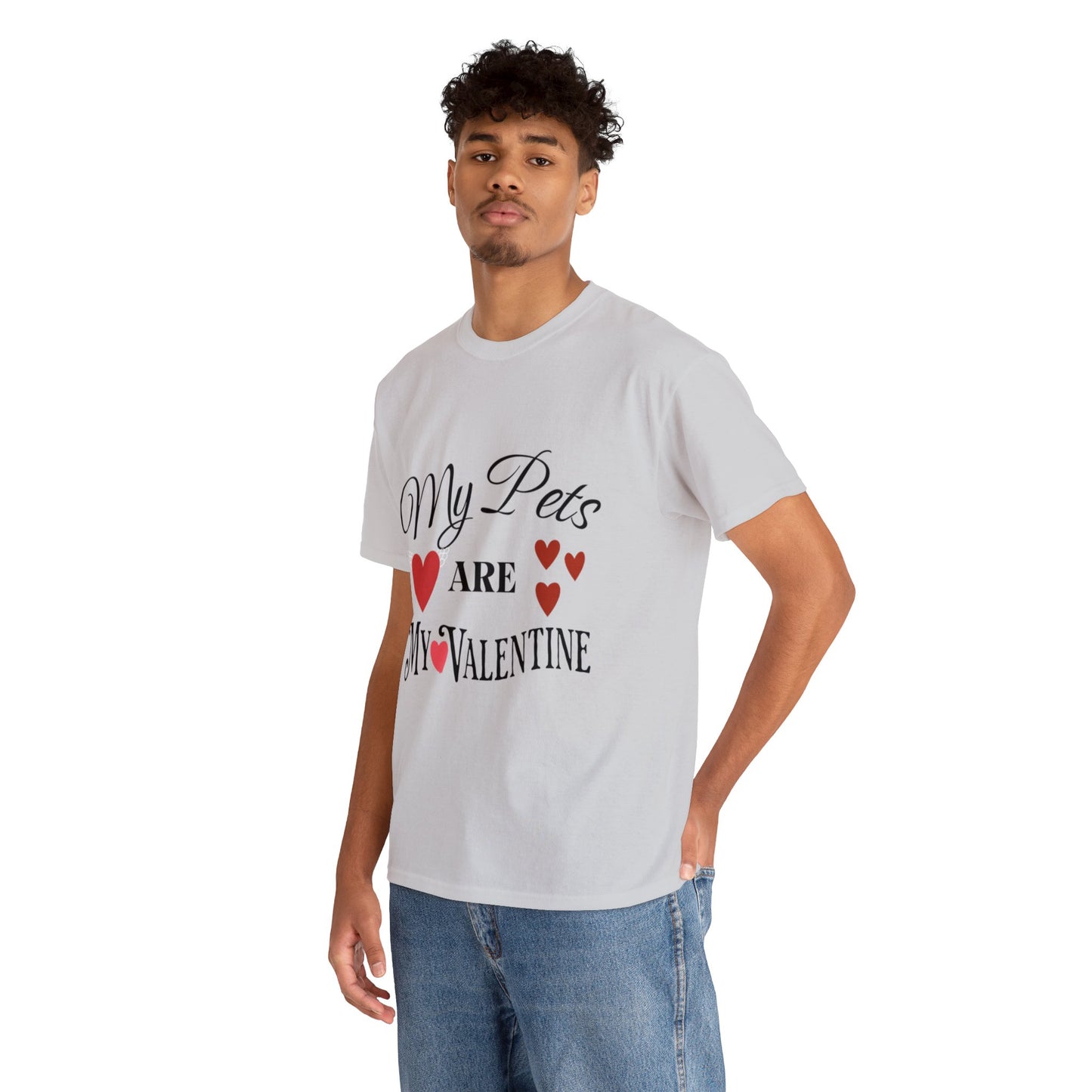 My Pets Are My Valentine1 - Unisex Heavy Cotton Tee