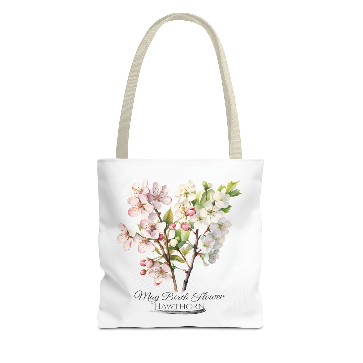 May Birth Flower: Hawthorn - Tote Bag (AOP)