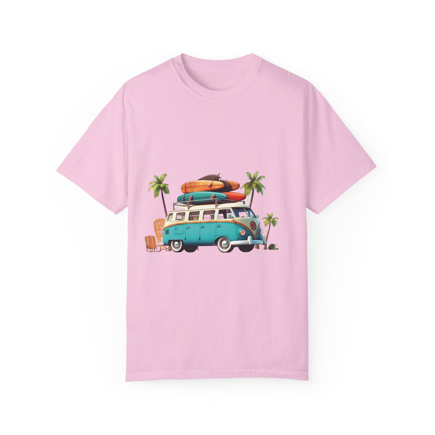 Retro Surf Van: Unisex Garment-Dyed T-shirt