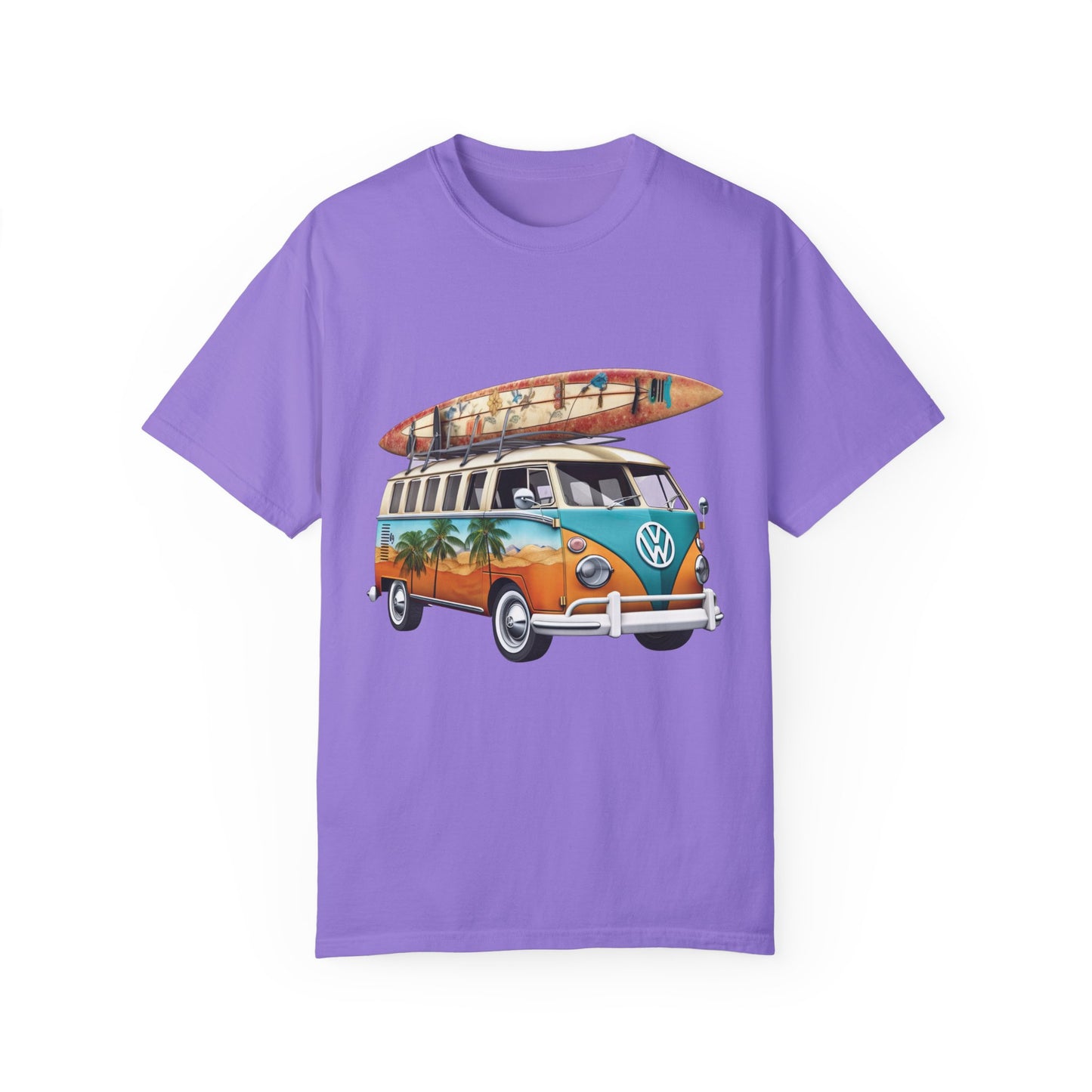 Retro Surf Van: Unisex Garment-Dyed T-shirt