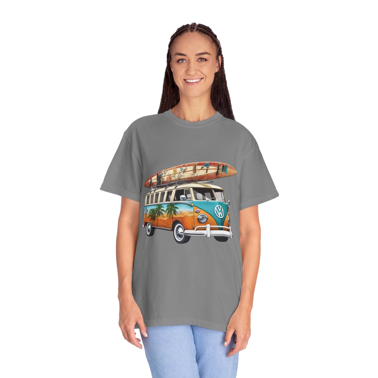 Retro Surf Van: Unisex Garment-Dyed T-shirt