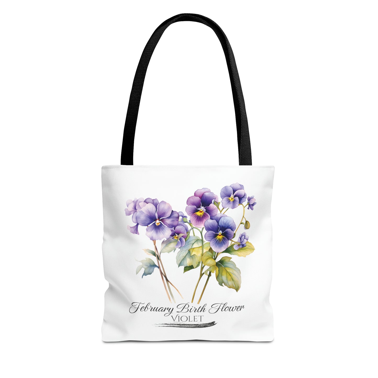 February Birth Flower: Violet - Tote Bag (AOP)