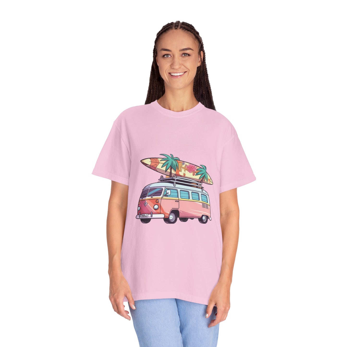 Retro Surf Van: Unisex Garment-Dyed T-shirt