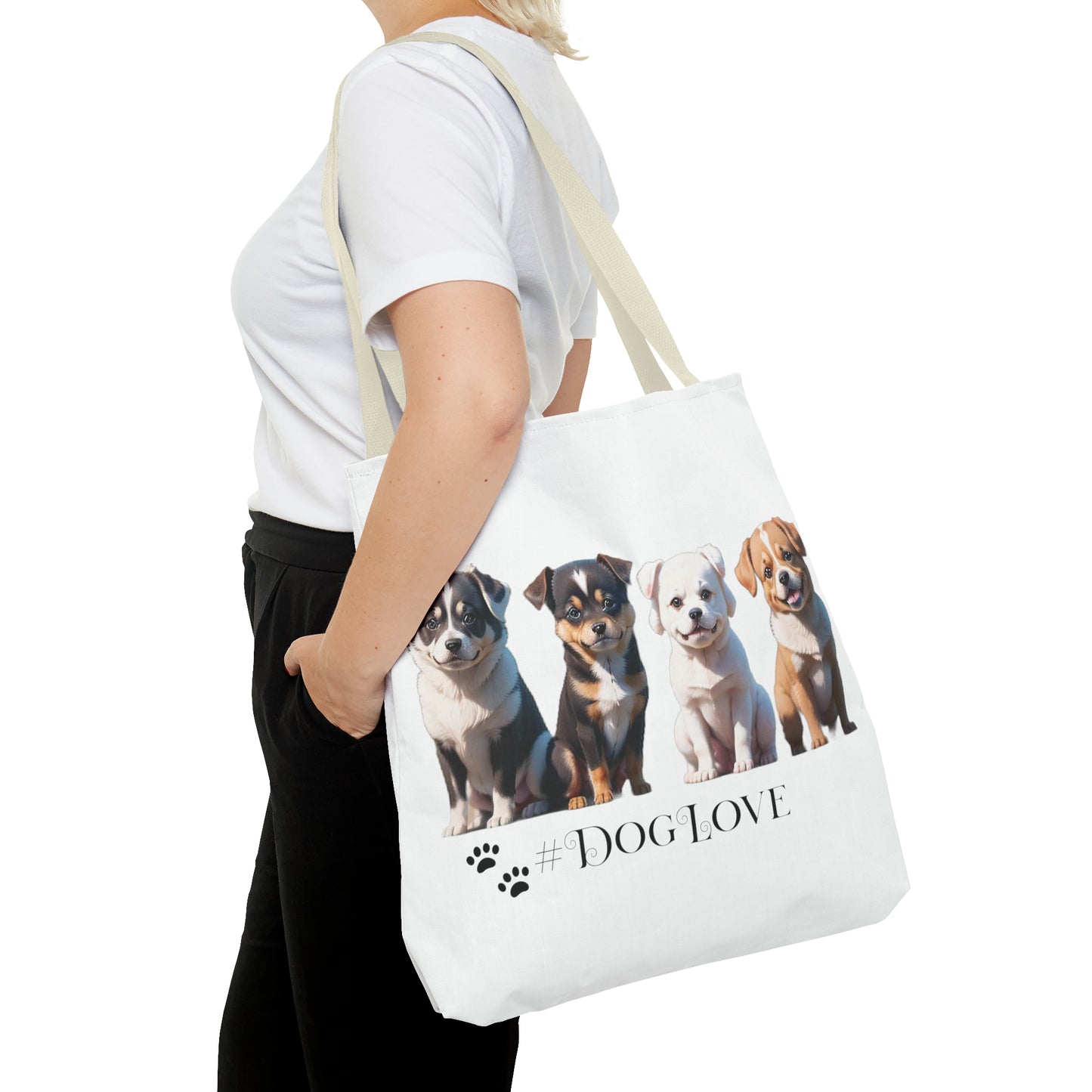 Tote Bag (AOP): #DogLove