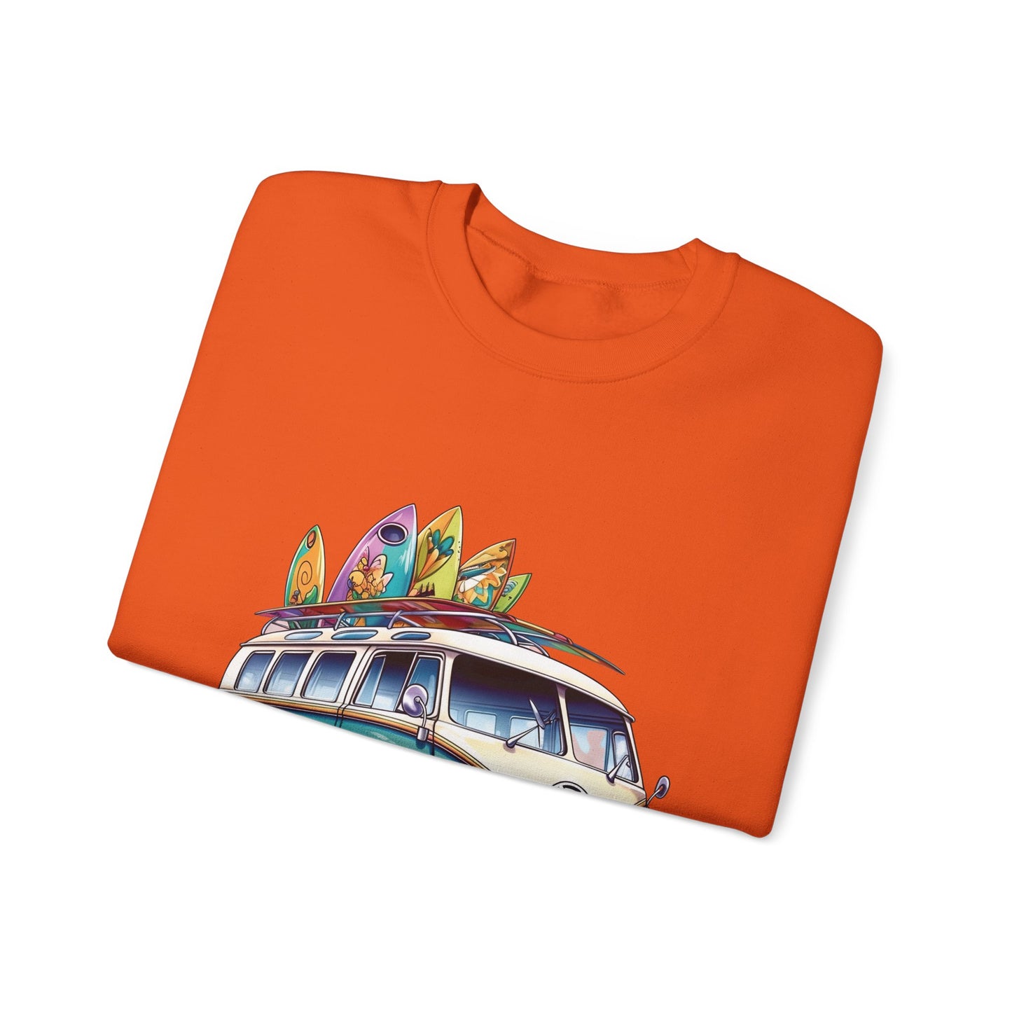 Retro Surf Van - Unisex Heavy Blend™ Crewneck Sweatshirt