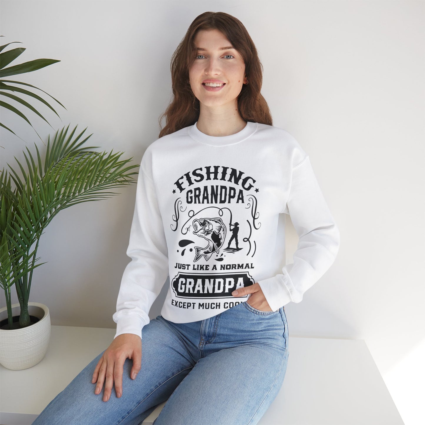 Fishing Grandpa - Unisex Heavy Blend™ Crewneck Sweatshirt