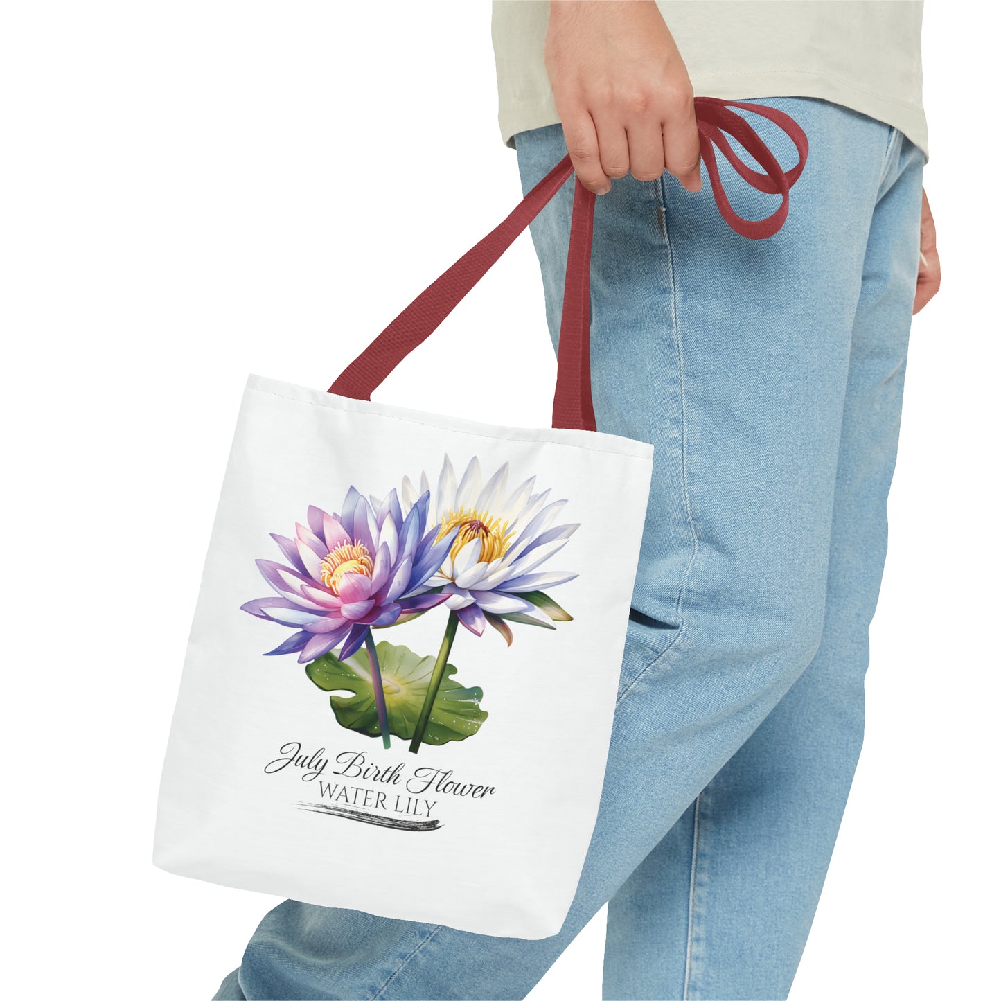 July Birth Flower: Water Lily - Tote Bag (AOP)