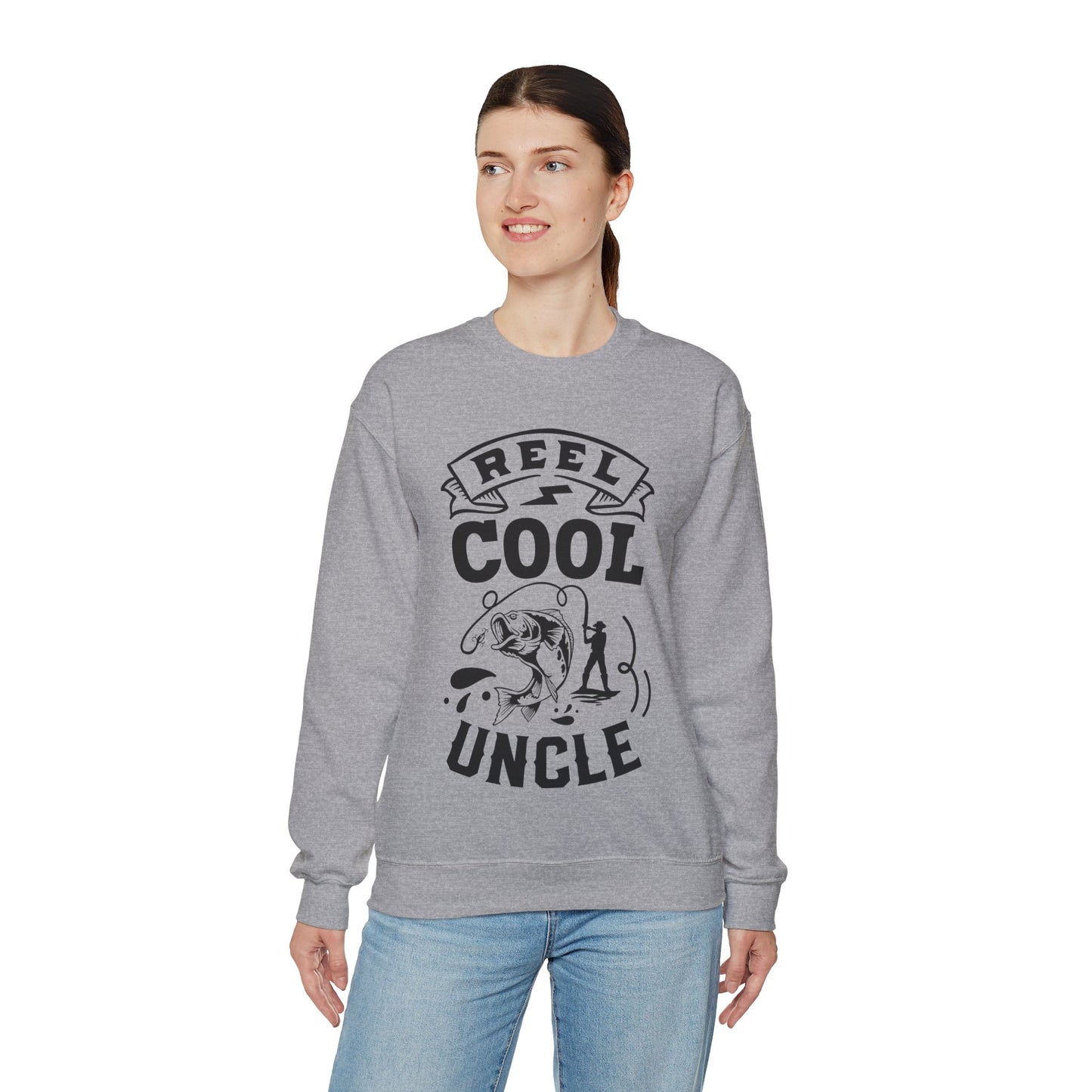 Reel cool uncle - Unisex Heavy Blend™ Crewneck Sweatshirt