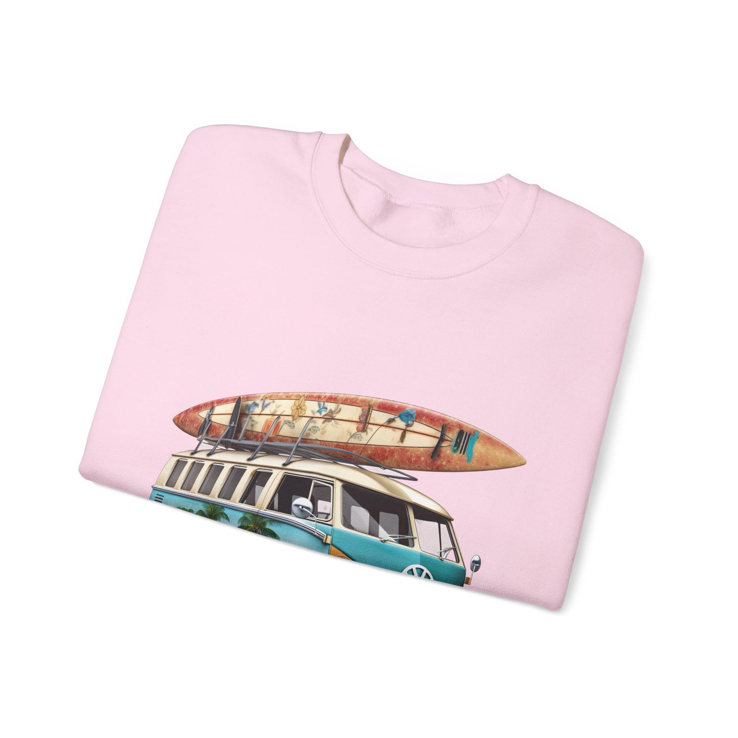 Retro Surf Van - Unisex Heavy Blend™ Crewneck Sweatshirt