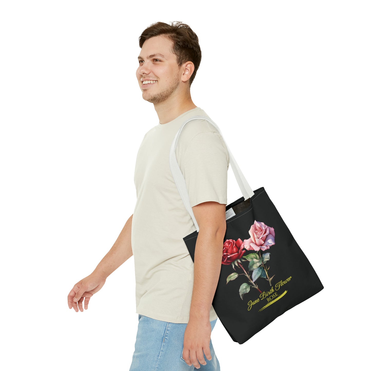 June Birth Flower: Rose - Tote Bag (AOP)