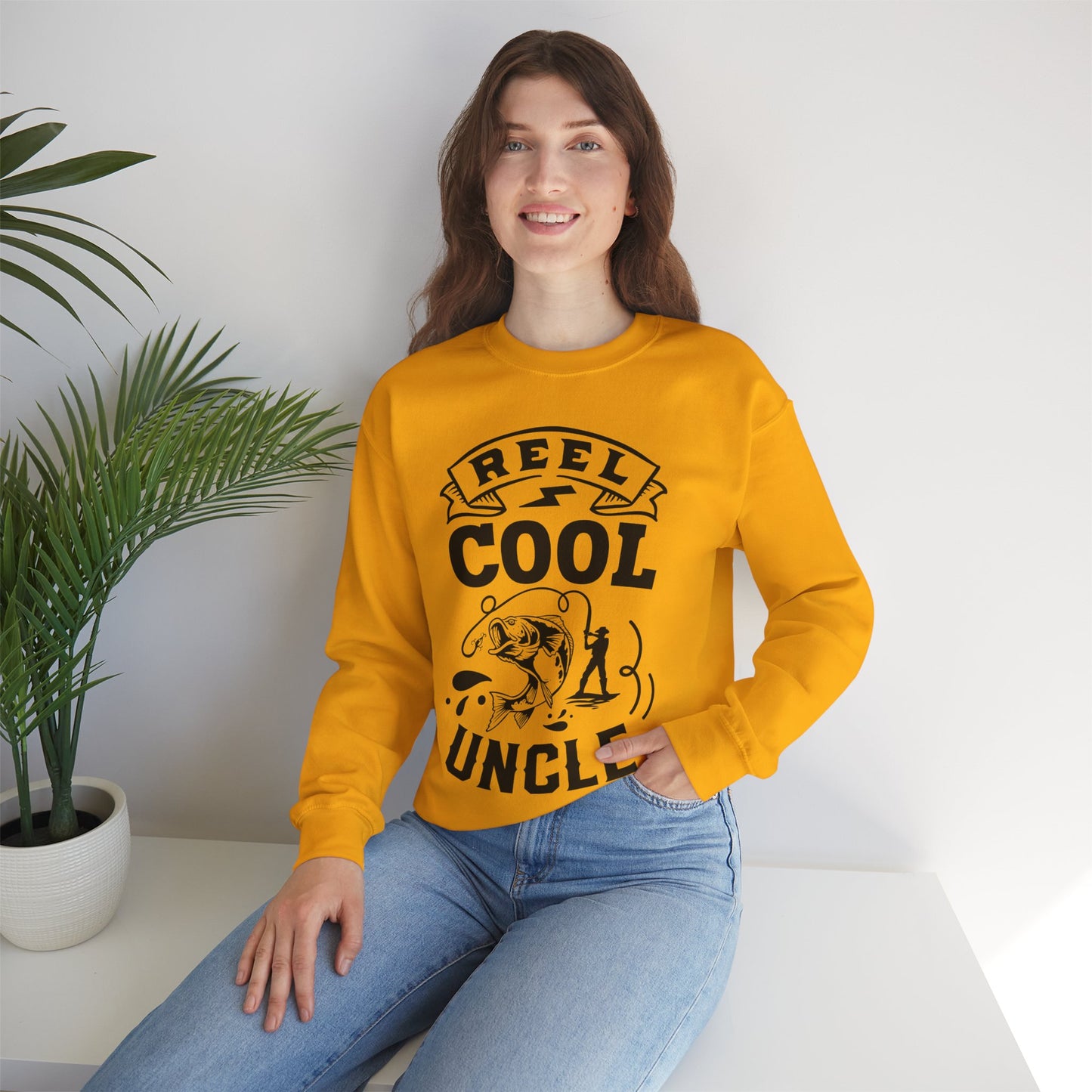 Reel cool uncle - Unisex Heavy Blend™ Crewneck Sweatshirt