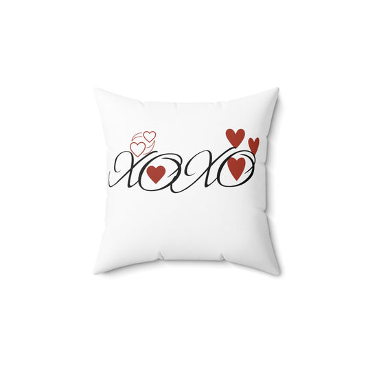 Valentine: XOXO - Spun Polyester Square Pillow