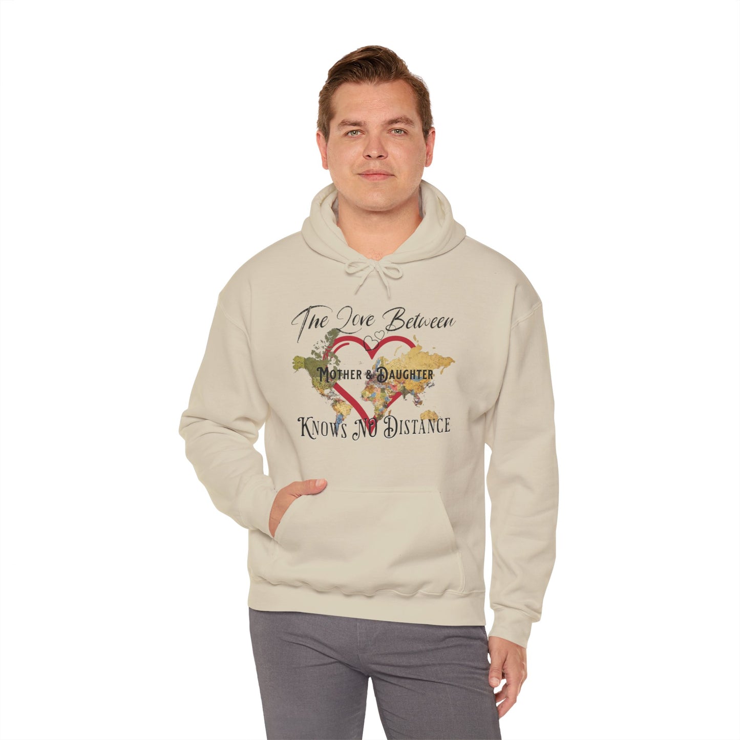 The love between mother and daughter knows no distance - Unisex Heavy Blend™ Hooded Sweatshirt