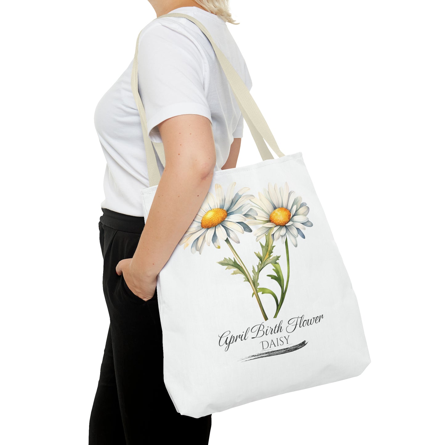 April Birth Flower: Daisy - Tote Bag (AOP)