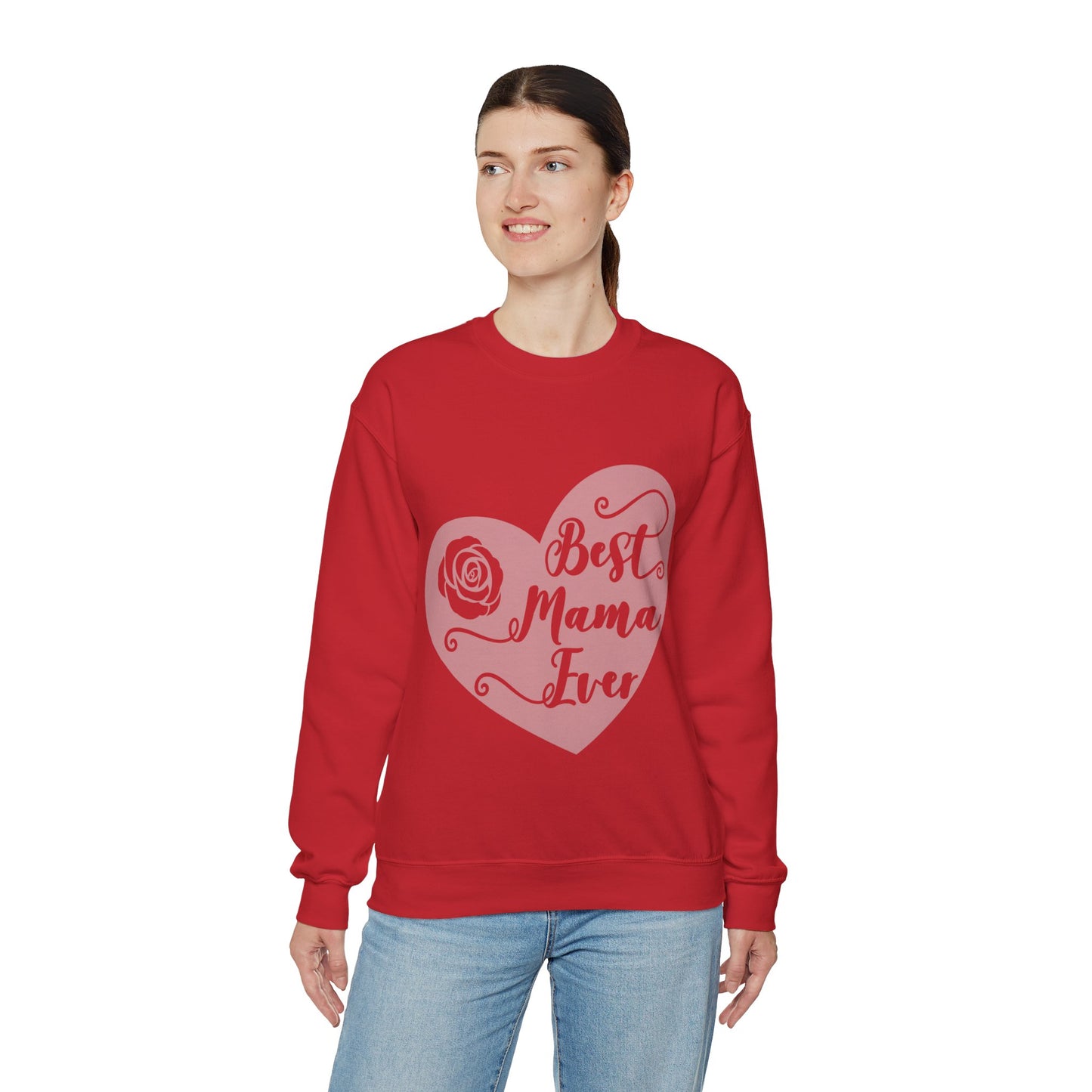 Best Mom Ever Heart - Unisex Heavy Blend™ Crewneck Sweatshirt