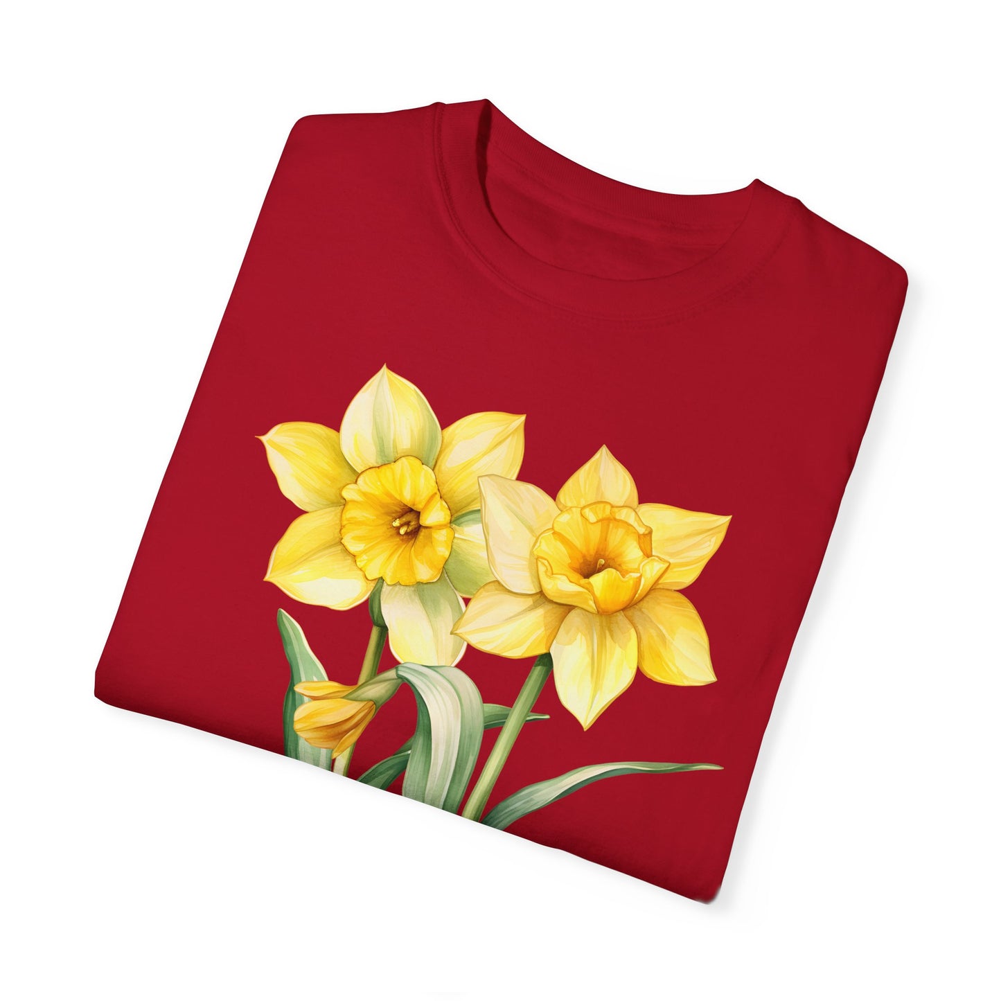 March Birth Flower "Jonquil" - Unisex Garment-Dyed T-shirt