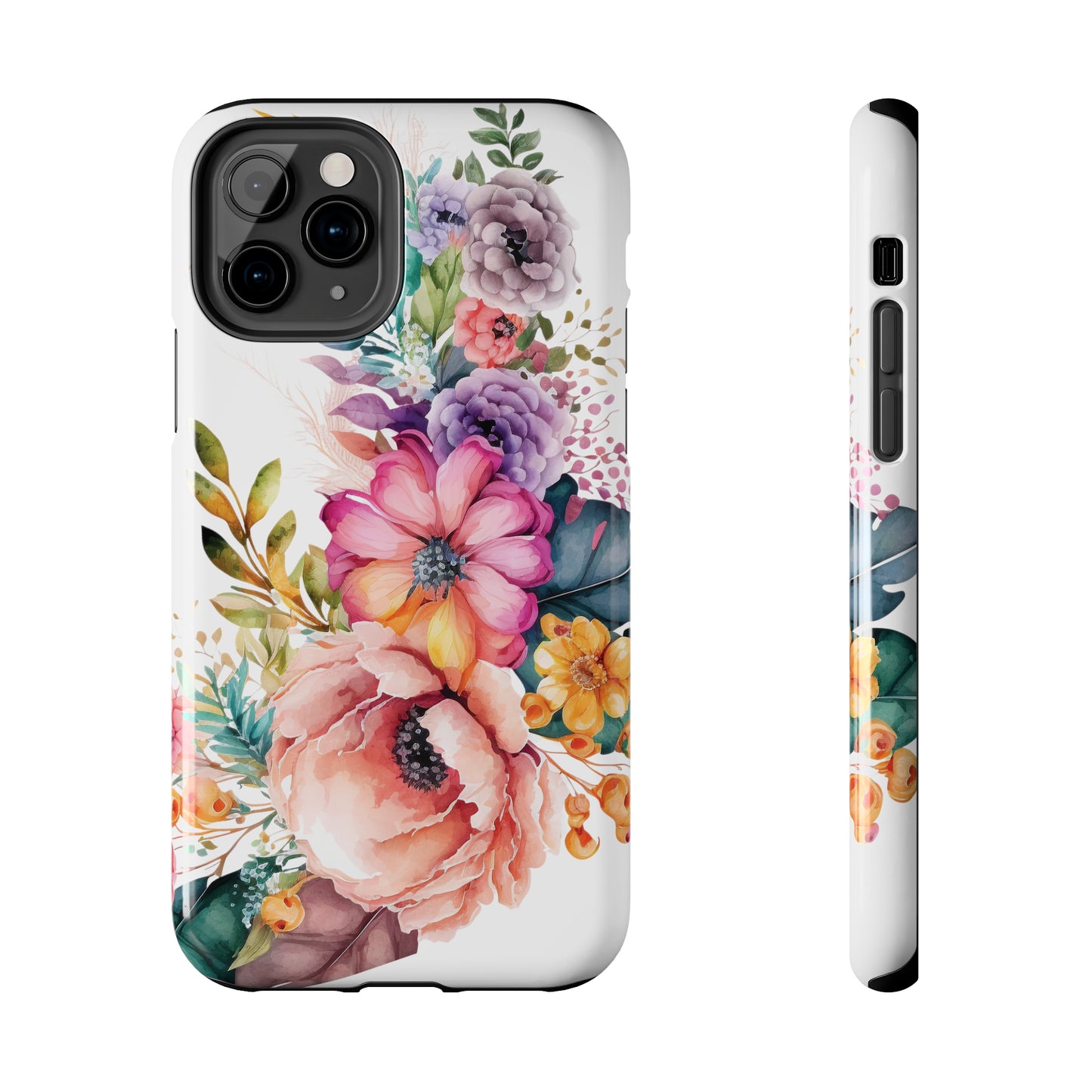 Tough Phone Cases: Watercolor Flowers