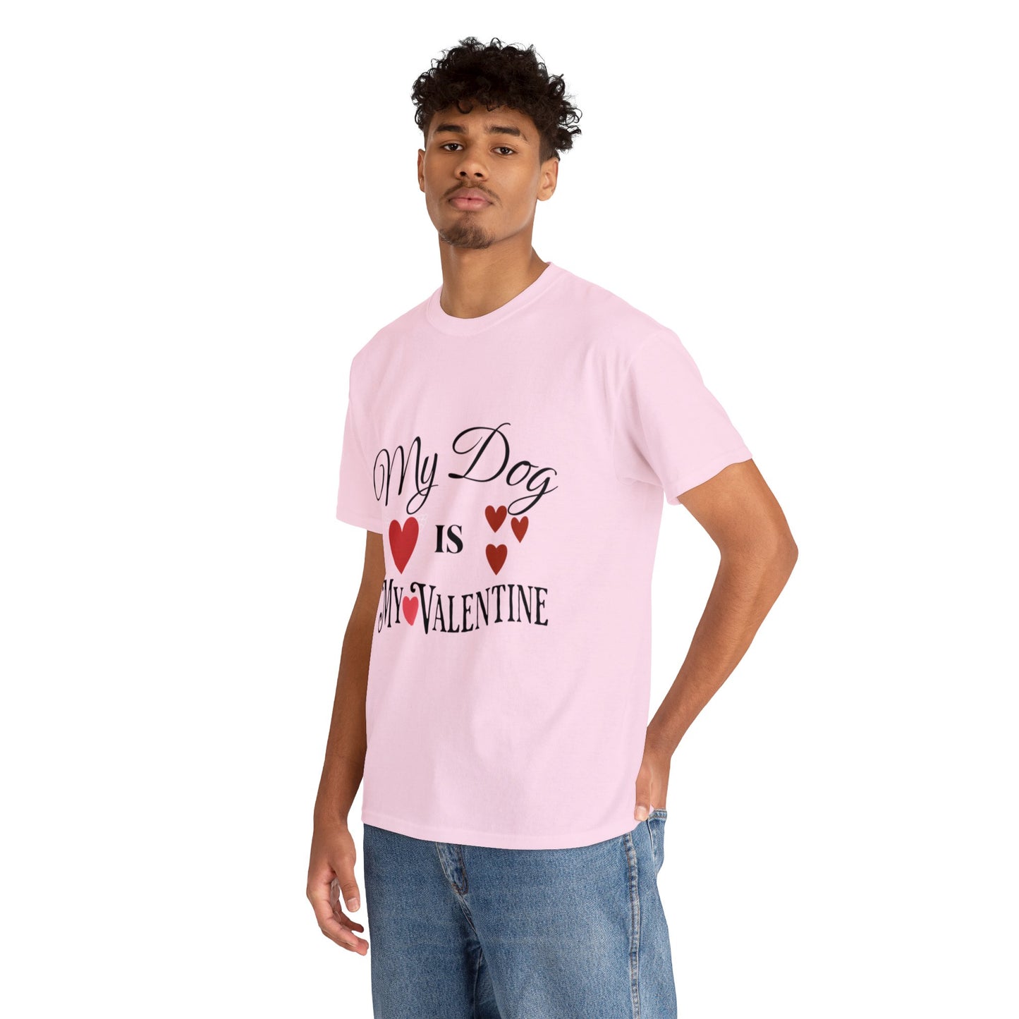 My Dog Is My Valentine1 - Unisex Heavy Cotton Tee