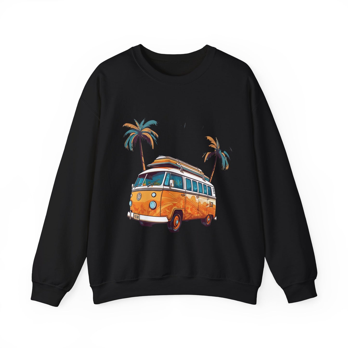 Retro Surf Van - Unisex Heavy Blend™ Crewneck Sweatshirt