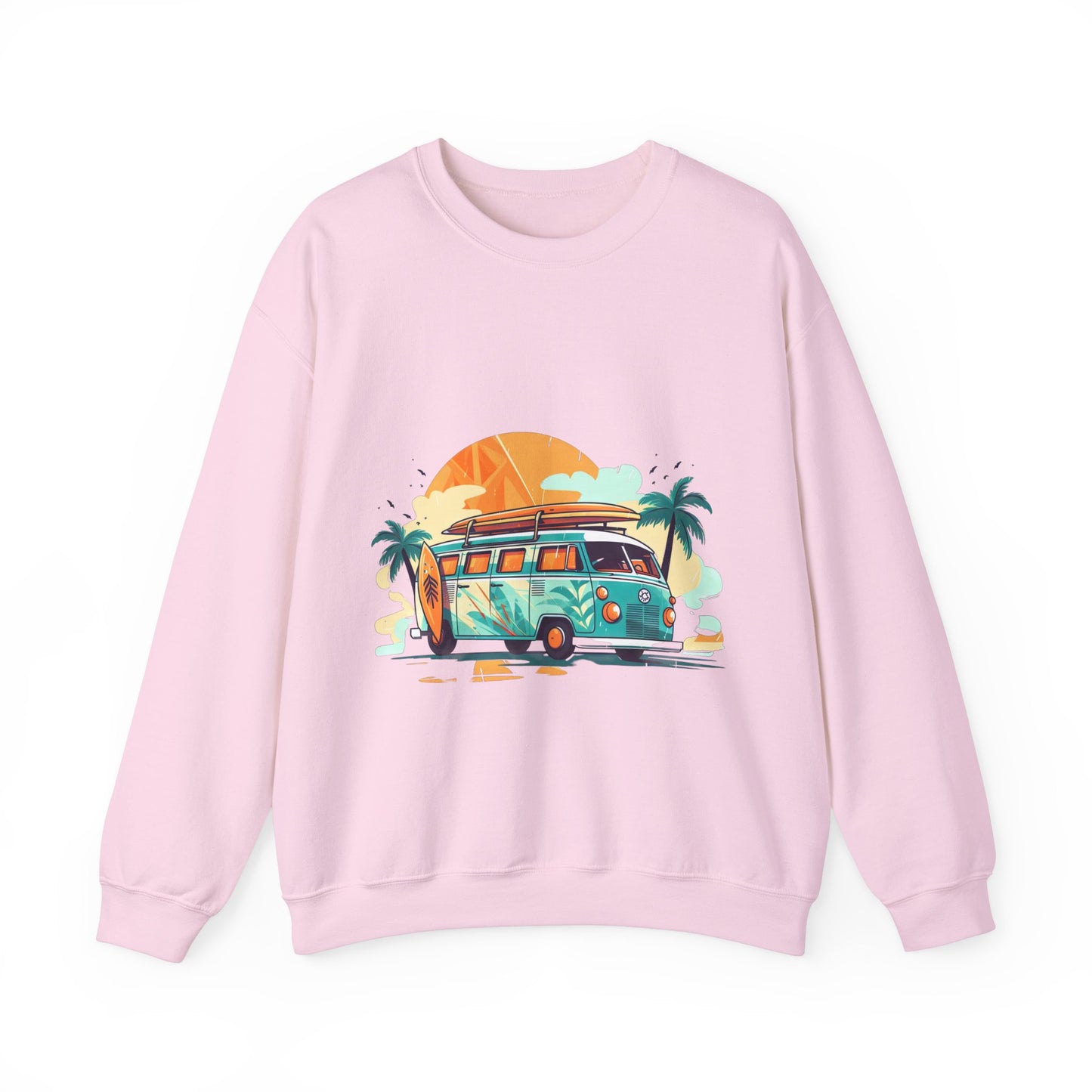 Retro Surf Van - Unisex Heavy Blend™ Crewneck Sweatshirt