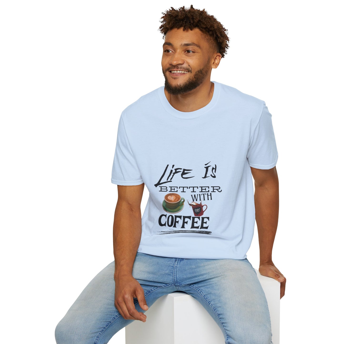 Life Is Better With Coffee - Unisex Softstyle T-Shirt