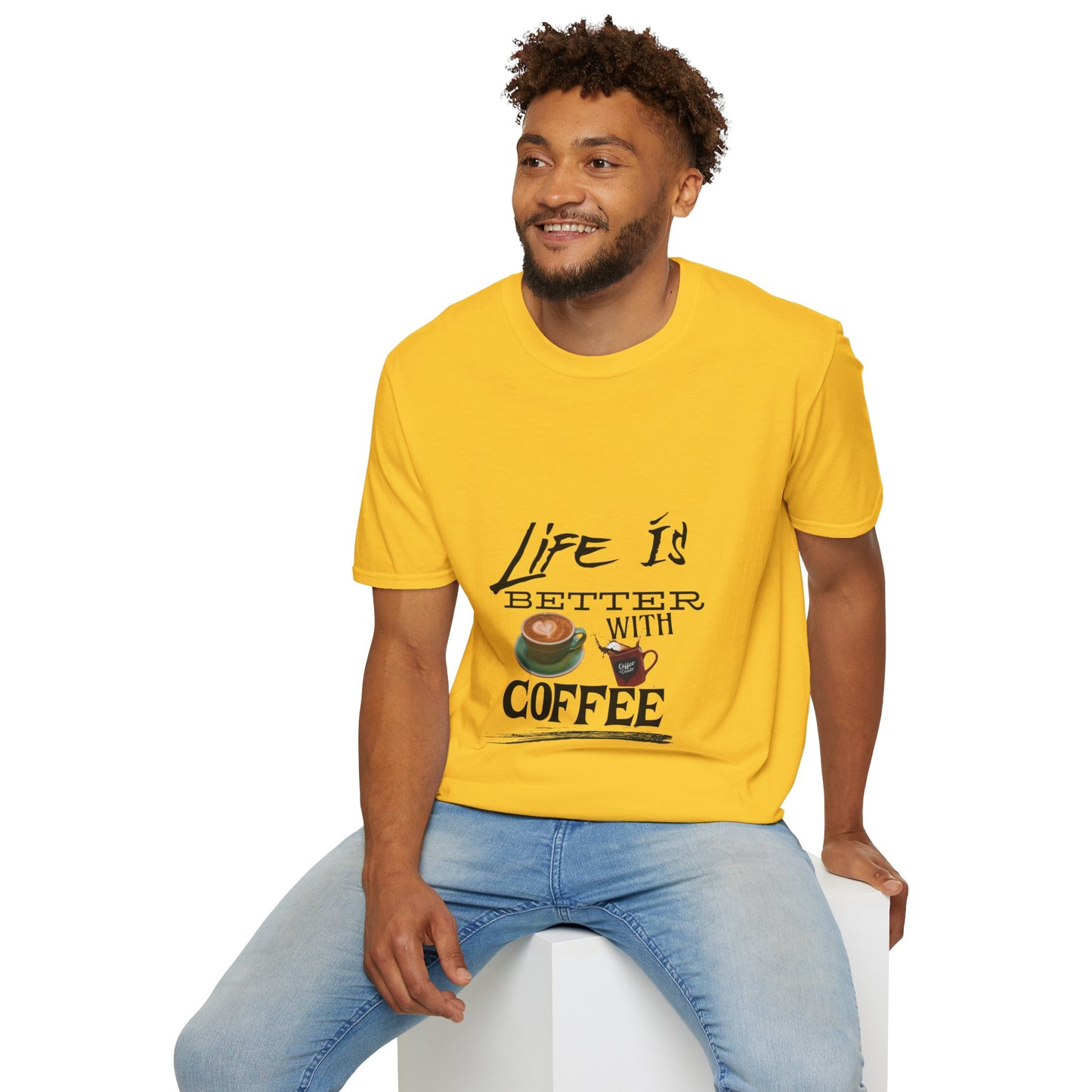 Life Is Better With Coffee - Unisex Softstyle T-Shirt