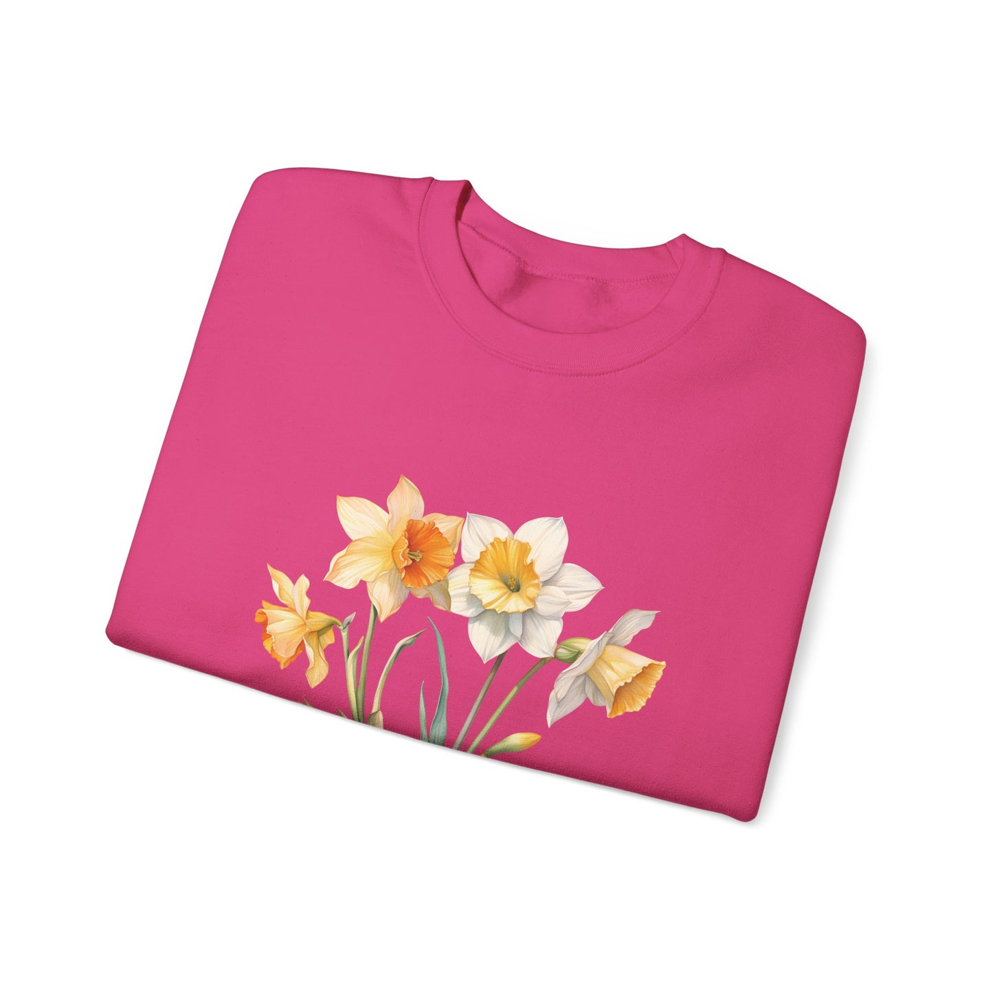December Birth Flower (Narcisus) - Unisex Heavy Blend™ Crewneck Sweatshirt