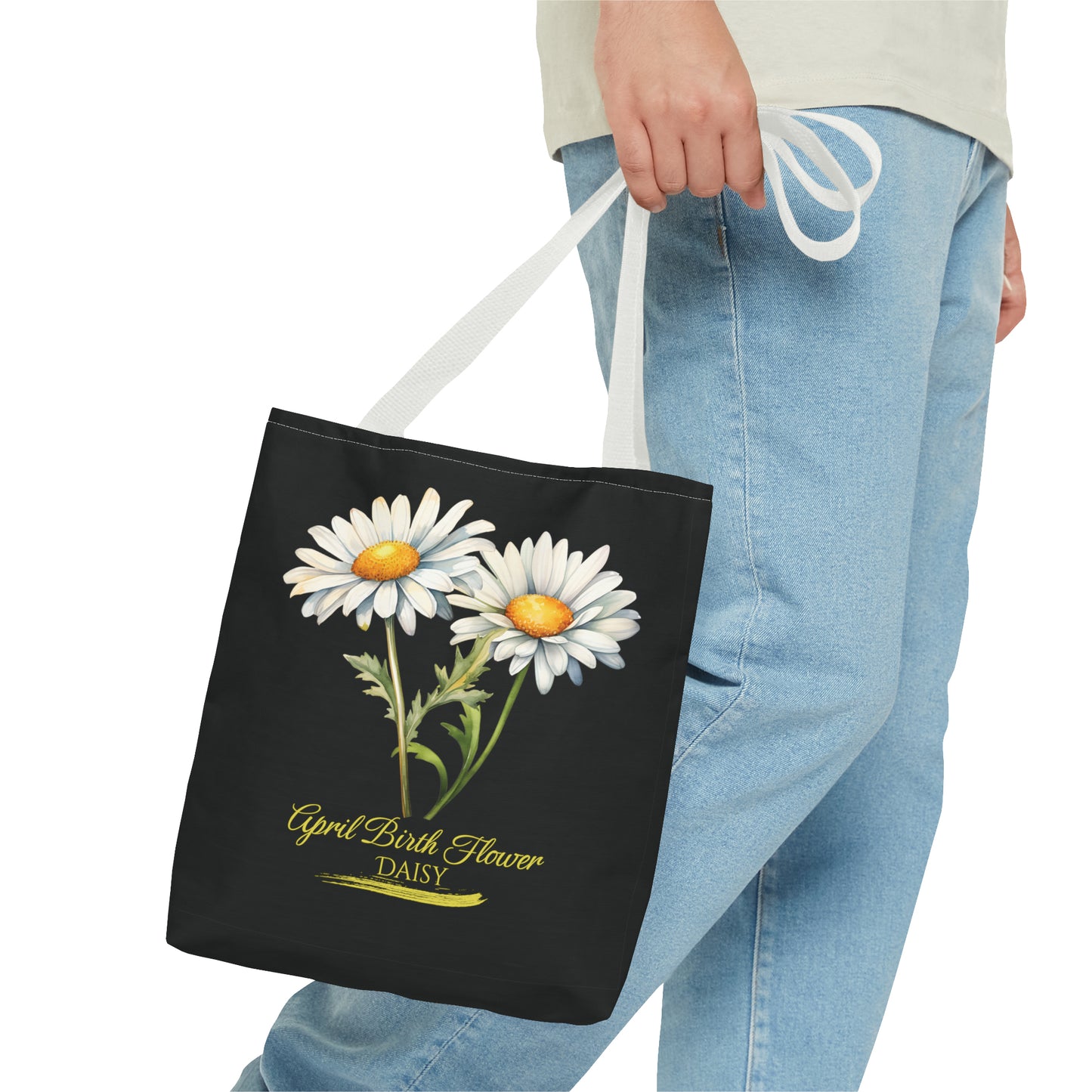 April Birth Flower: Daisy - Tote Bag (AOP)