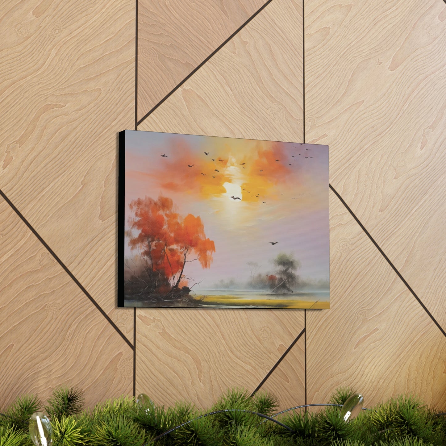 Birds & Evening Sun: Canvas Gallery Wraps