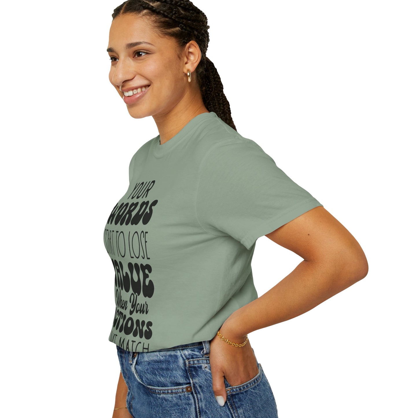 Your word starts to lose value - Unisex Garment-Dyed T-shirt