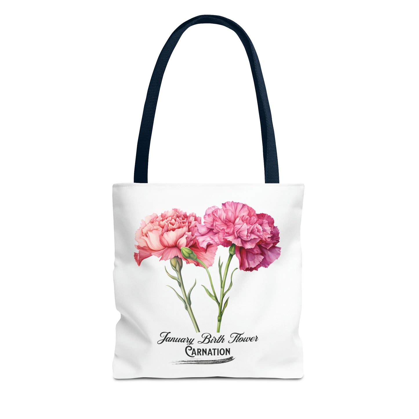 January Birth Flower: Carnation - Tote Bag (AOP)