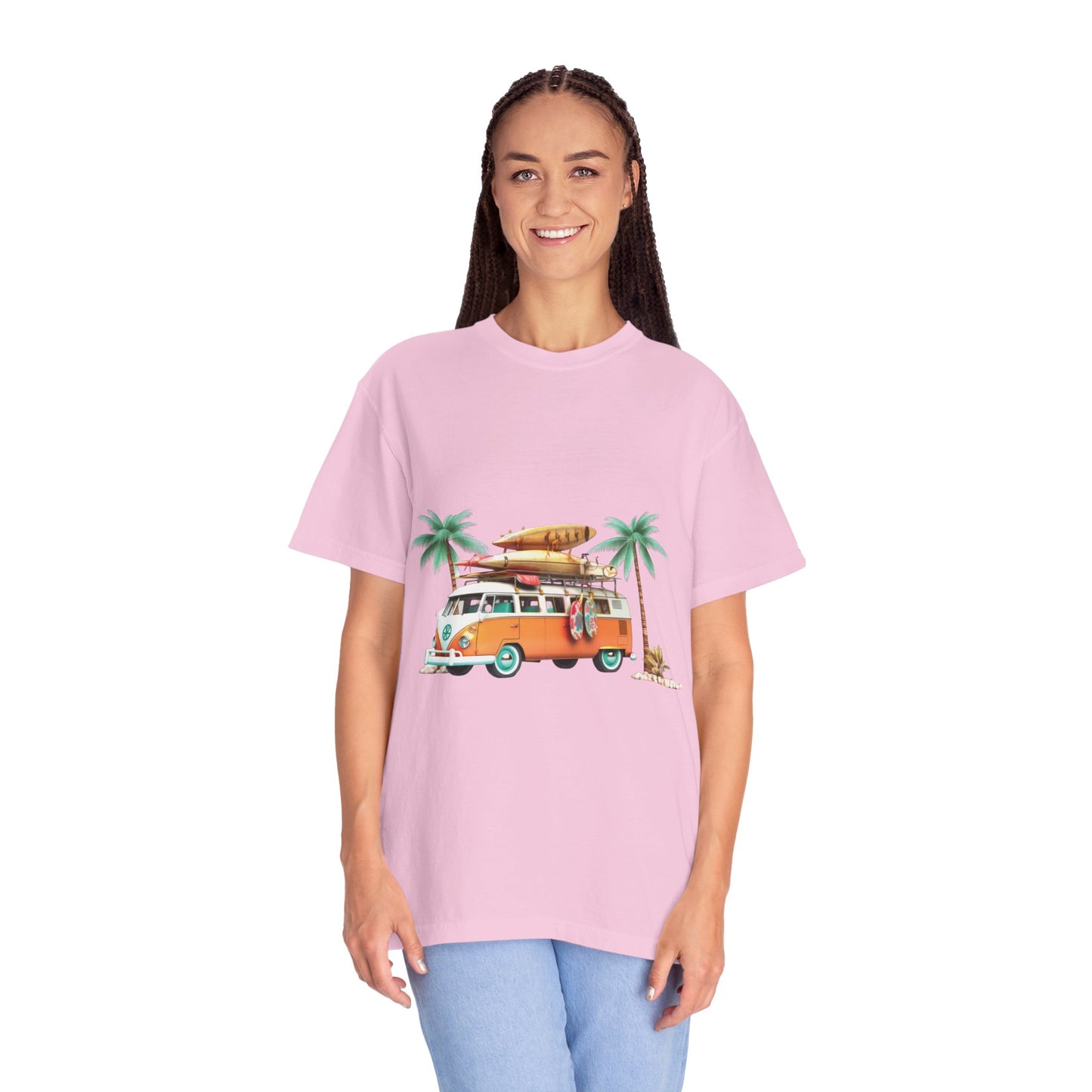 Retro Surf Van: Unisex Garment-Dyed T-shirt