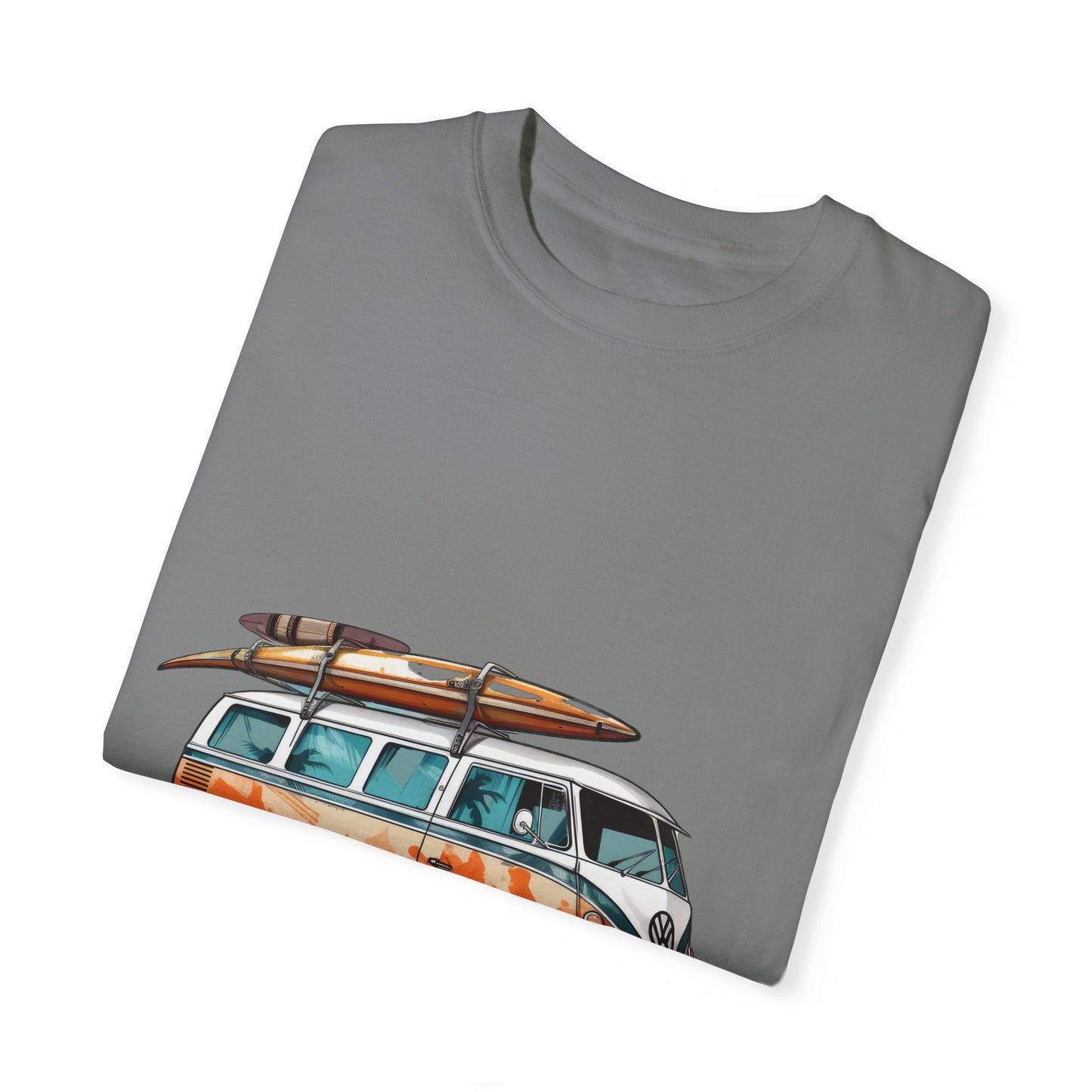 Retro Surf Van: Unisex Garment-Dyed T-shirt