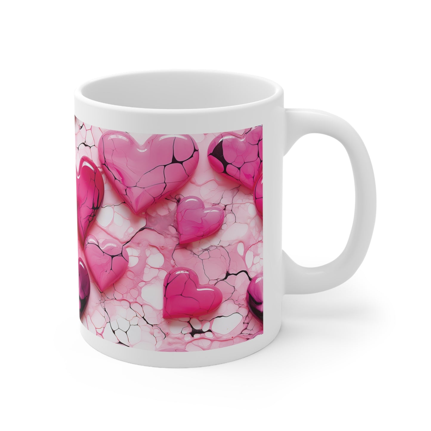 Valentine's Marble Heart: Ceramic Mug 11oz