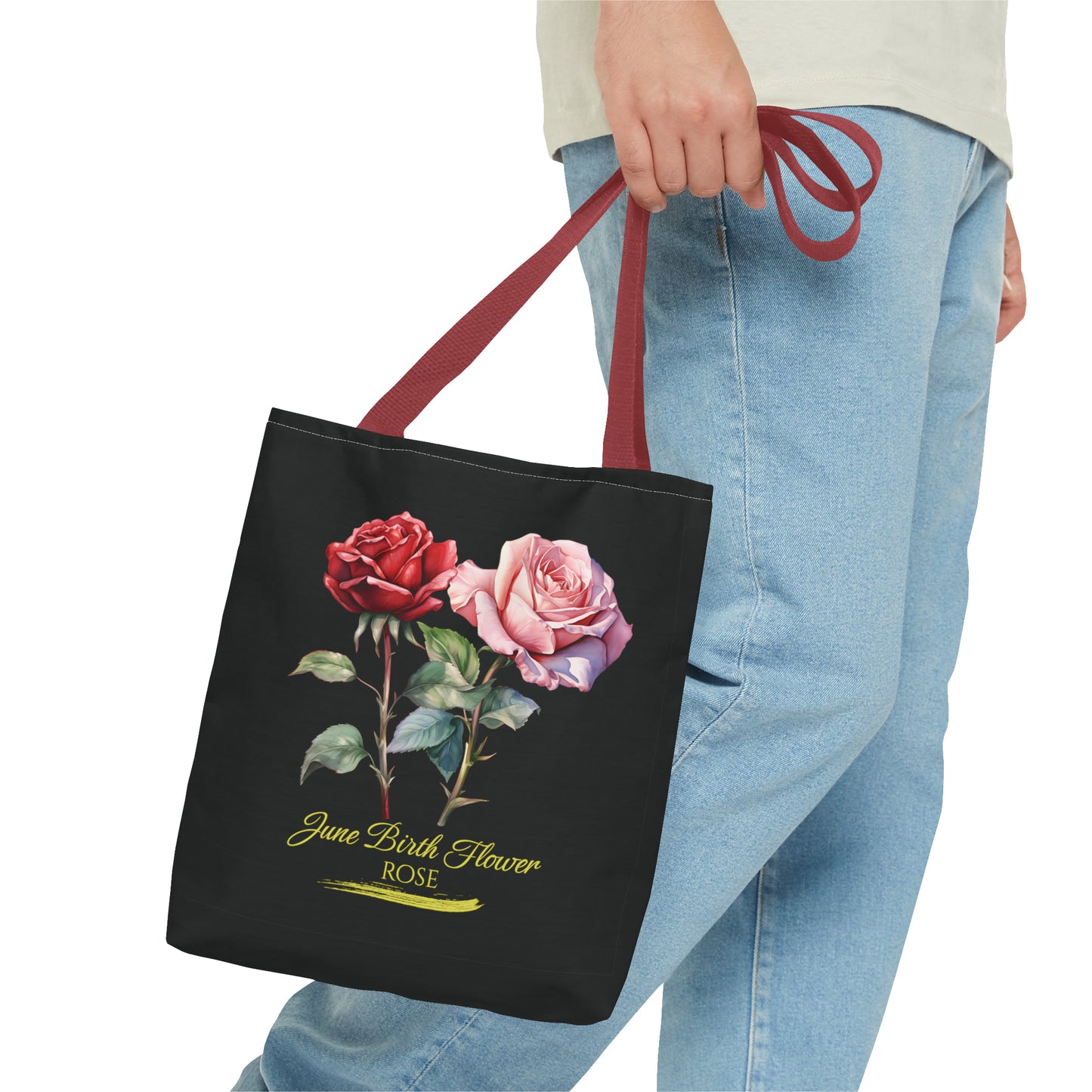 June Birth Flower: Rose - Tote Bag (AOP)