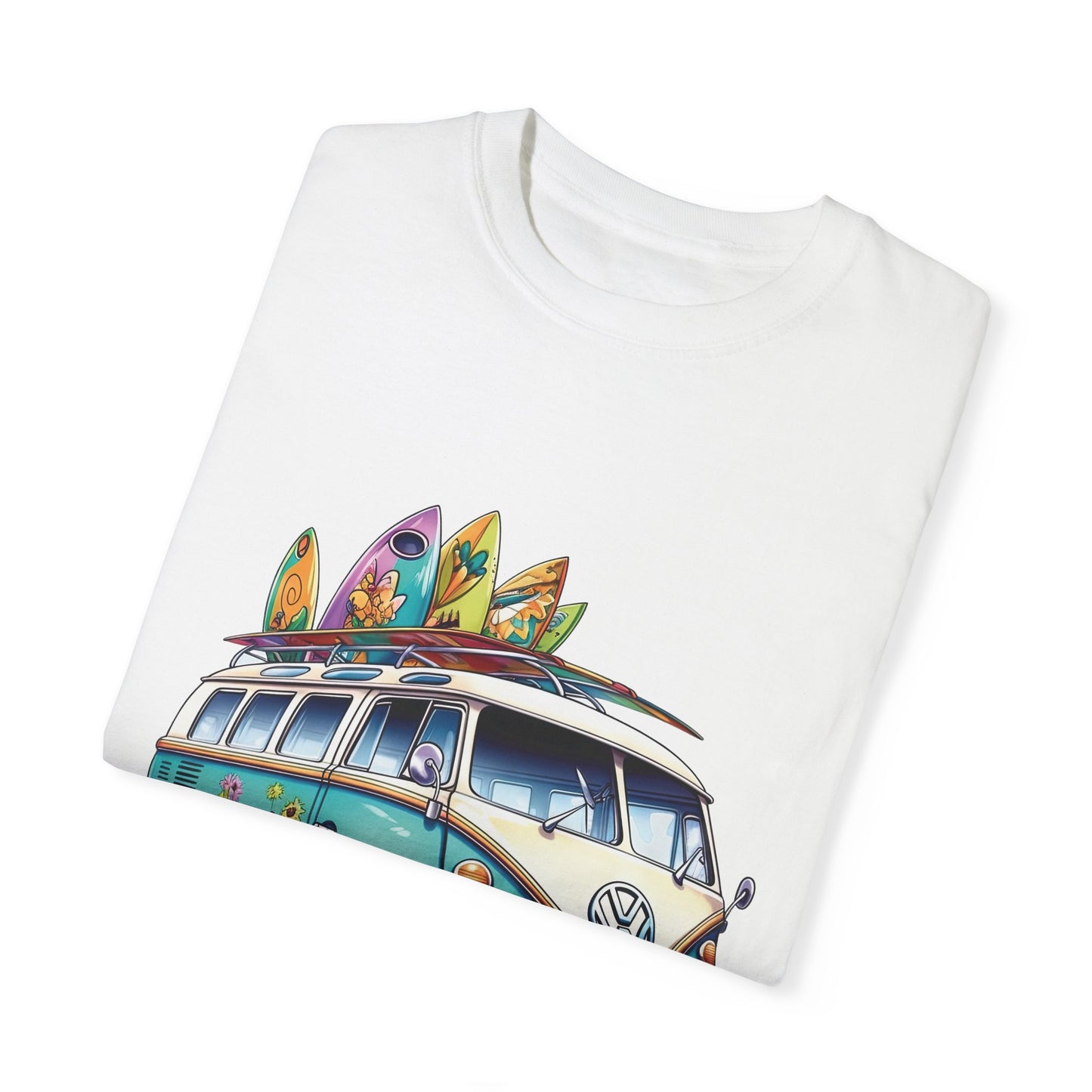 Retro Surf Van: Unisex Garment-Dyed T-shirt